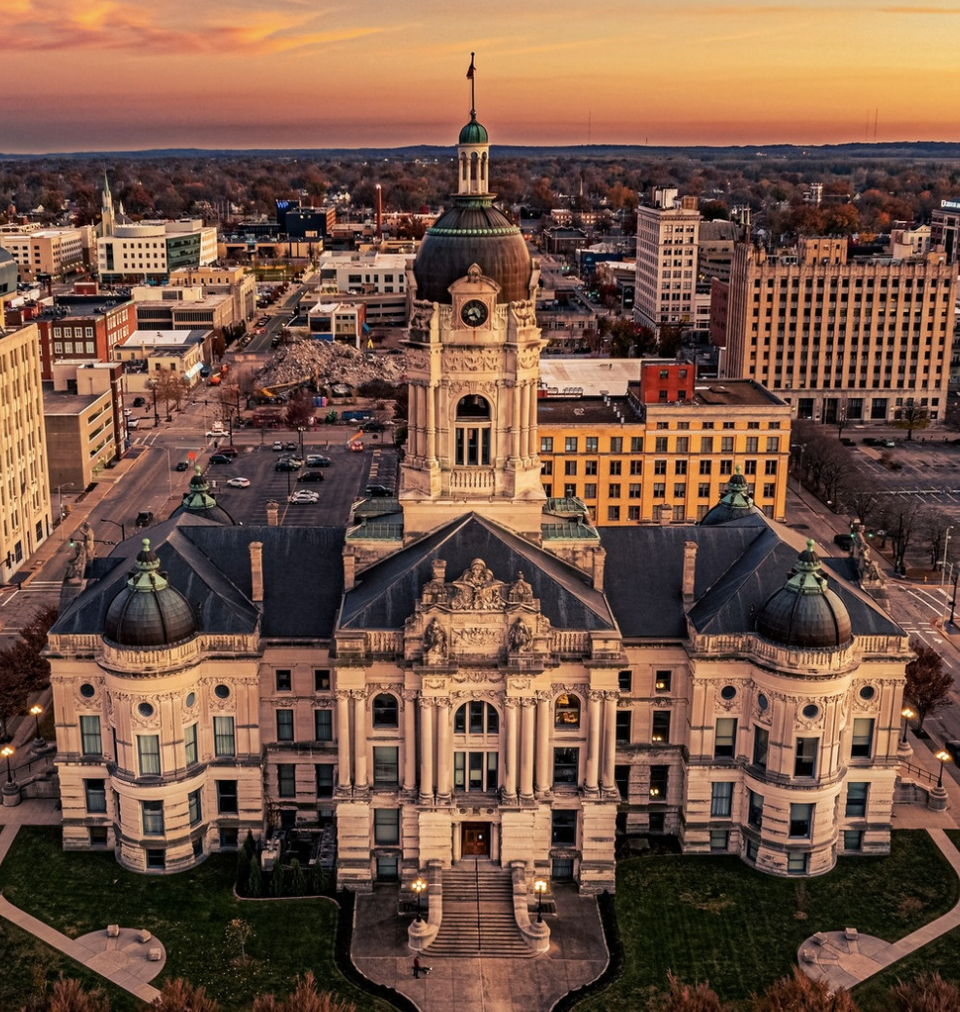 Evansville, Vanderburgh County, Indiana Courthouse